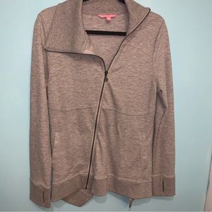 TSU.YA Y2K Athleisure Gray A-symmetrical Design 2- Pockets Bodycon Jacket, Sz. L